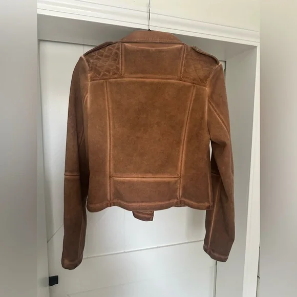 Bagatelle Tan sude feel Jacket size small chest 34” L 22 - Picture 2 of 6